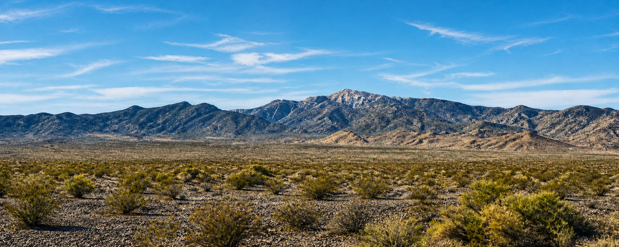 Mount Charleston rising beyond the Pahrump Valley near Artesia